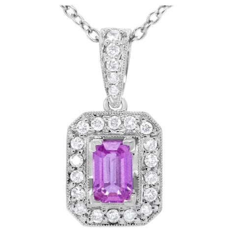 louis vuitton high end pink sapphire and diamond necklace